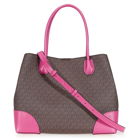 michael kors bag pink and brown|michael kors large pink tote.